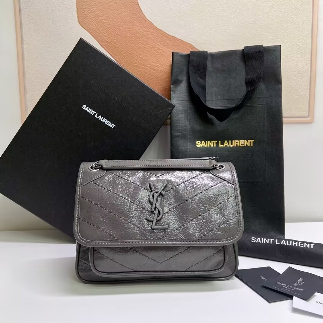 YSL NIKI BABY IN VINTAGE LEATHER 21x16x7.5cm - Image 2