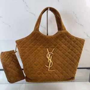 YSL ICARE MAXI SHOPPING BAG IN QUILTED LAMBSKIN 38/58x43x8cm