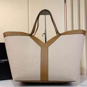 YSL Y Tote In Canvas And Leather 37¡Á32¡Á7cm