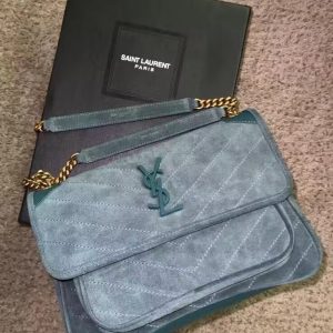 YSL NIKI MEDIUM IN SUEDE 11 X 7.8 X 3.3 INCHES