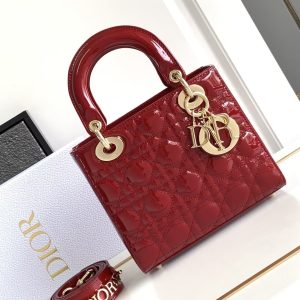 Alternative view of Small Lady Dior My ABCDior Bag Red Patent 8 x 6.5 x 3 inches