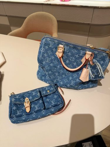 LOUIS VUITTON DENIM SPEEDY SOFT 30 M14430 (30*21*17cm) photo review