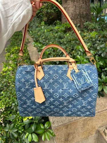 LOUIS VUITTON DENIM SPEEDY SOFT 30 M14430 (30*21*17cm) photo review