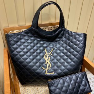 ICARE MAXI SHOPPING BAG IN QUILTED LAMBSKIN - Handbags - YSL - Luxury Brands Bags