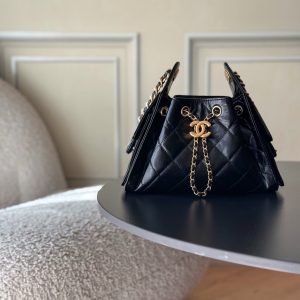 Alternative view of CHANEL 25 MINI HOBO BAG OIL WAX CALFSKIN AS5631 06 (22*20*12.5cm)