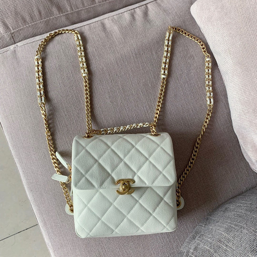 CHANEL ADO BACKPACK IN WHITE - Backpack - Chanel - Luxury Brands Bags(20*19*8CM)