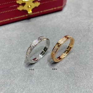 Alternative view of Cartier LOVE ring, mini model, paved
