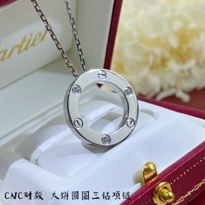 Alternative view of Cartier LOVE necklace, pendant, 3 diamonds