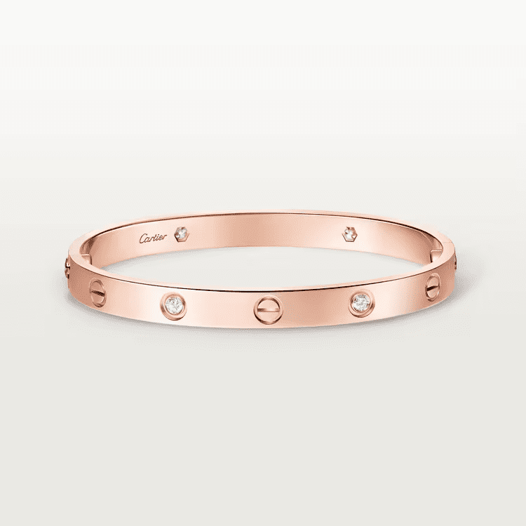 Cartier LOVE bracelet, classic model, 4 diamonds - Image 9