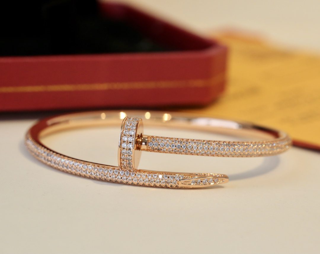 Cartier Juste un Clou bracelet, classic model, half-paved - Image 13