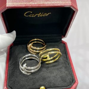 Alternative view of Cartier Juste un Clou ring, double, half-paved