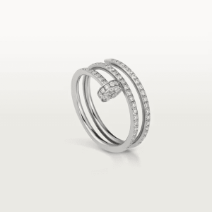Cartier Juste un Clou ring, double, half-paved