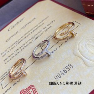 Alternative view of Cartier Juste un Clou ring, small model, half-paved
