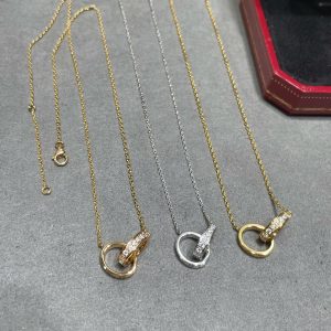 Alternative view of Cartier LOVE necklace, pendant, half-paved