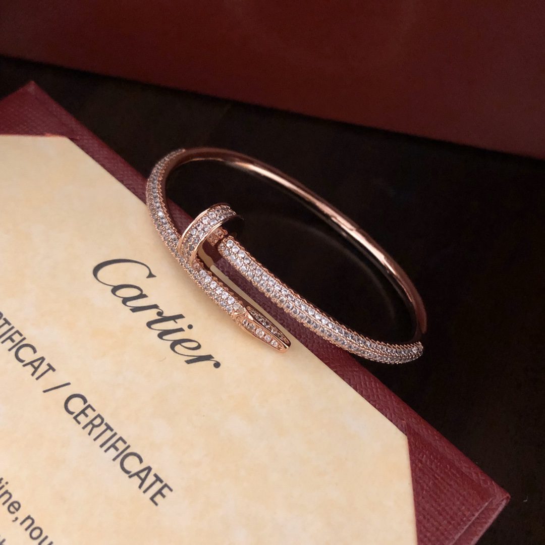 Cartier Juste un Clou bracelet, classic model, half-paved - Image 4