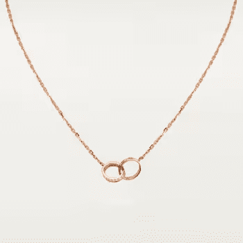 Cartier LOVE necklace, pendant, half-paved