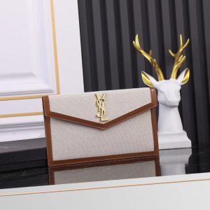 Alternative view of UPTOWN POUCH IN CANVAS AND SMOOTH LEATHER NATURAL BEIGE