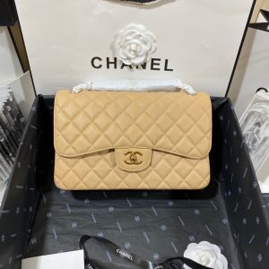 Chanel Classic Flap Jumbo30 CF Khaki Gold
