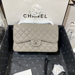 Alternative view of Chanel Classic Flap Jumbo 30cm CF Grey Silver