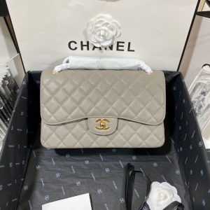 Alternative view of Chanel Classic Flap Jumbo30 CF Grey Gold