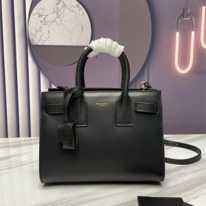 YSL SAC DE JOUR BABY IN SHINY LEATHER BLACK