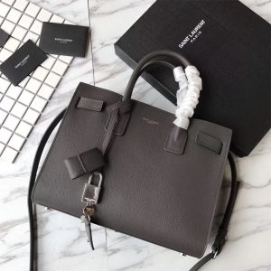 Alternative view of YSL SAC DE JOUR BABY IN GRAINED LEATHER GREY