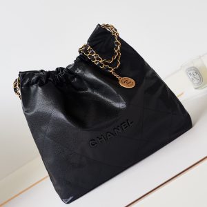 Alternative view of CHANEL 22 HANDBAG Shiny Calfskin Black 15.21x16.38x3.12 in