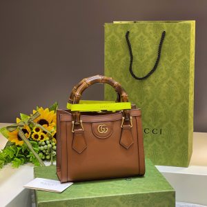 Alternative view of GUCCI DIANA MINI TOTE BAG Brown 20W x 16H x 10D CM