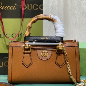 GUCCI DIANA SMALL SHOULDER BAG Brown 25W x 16H x 9D CM