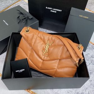 Alternative view of YSL PUFFER SMALL IN NAPPA LEATHER ORANGE 11.4 X 6.6 X 4.3 INCHES