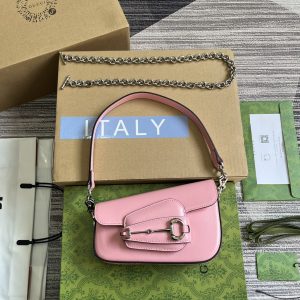 Alternative view of GUCCI HORSEBIT 1955 MINI SHOULDER BAG PINK 7.7"W x 5-3.1"H x 2.4-1.2"D