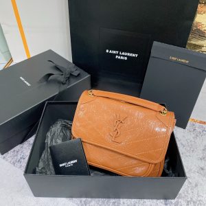 Alternative view of YSL NIKI BABY IN VINTAGE LEATHER LIGHT CARAMEL 8.2 X 6 X 2.9 INCHES