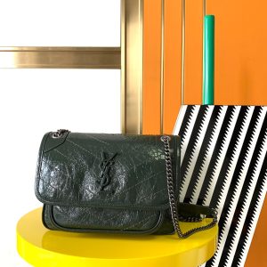 Alternative view of YSL NIKI BABY IN VINTAGE LEATHER DARK GREEN 8.2 X 6 X 2.9 INCHES