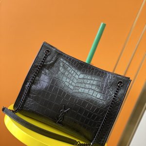 Alternative view of YSL NIKI SHOPPING IN CROCODILE-EMBOSSED LEATHER 12.9 X 10.6 X 4.5 INCHES