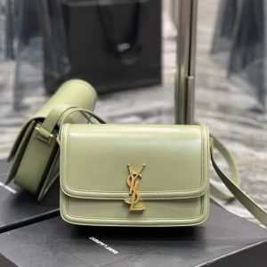 Alternative view of YSL SOLFERINO MEDIUM SATCHEL IN BOX SAINT LAURENT LIGHT GREEN 9.1 X 6.3 X 2.4 INCHES