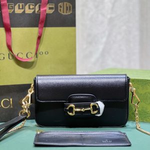 Alternative view of GUCCI HORSEBIT 1955 MINI BAG BLACK 8.5"W x 4.9"H x 1.2"D