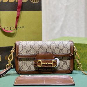GUCCI HORSEBIT 1955 MINI BAG 8.5"W x 4.9"H x 1.2"D