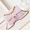 Chanel Quilted Pink Multicolor Tweed Rectangular Flap Bag 14.5 × 23 × 6 cm