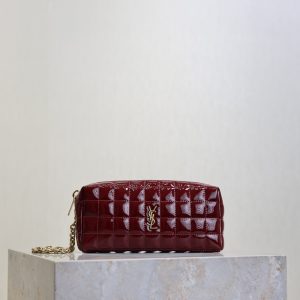 Alternative view of YSL CASSANDRE MATELASS¨¦ CARR¨¦ pouch on chain in shiny 18.5x8.5x4cm