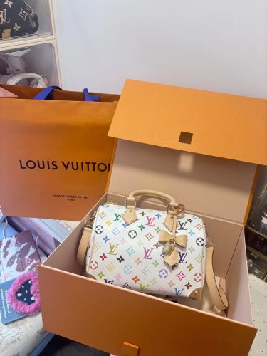 LOUIS VUITTON MURAKAMI LV X TM SPEEDY BANDOULIÈRE 25 M13085 (25*19*15cm) photo review