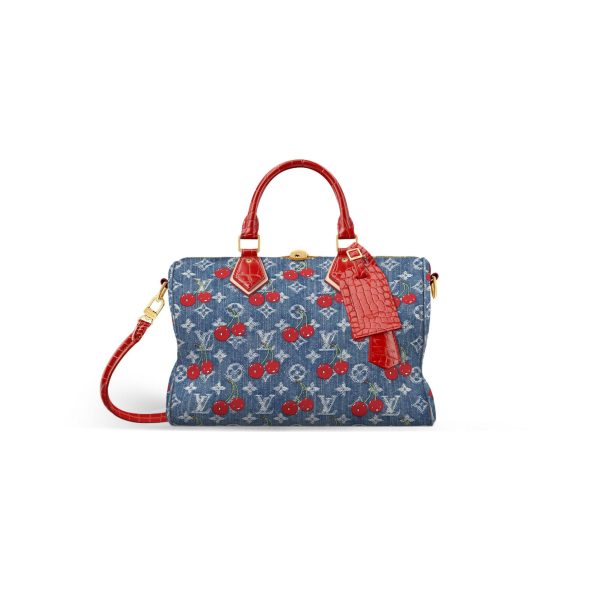 LOUIS VUITTON DENIM MURAKAMI LV X TM SPEEDY SOFT 30 N87627 (30*21*17cm)