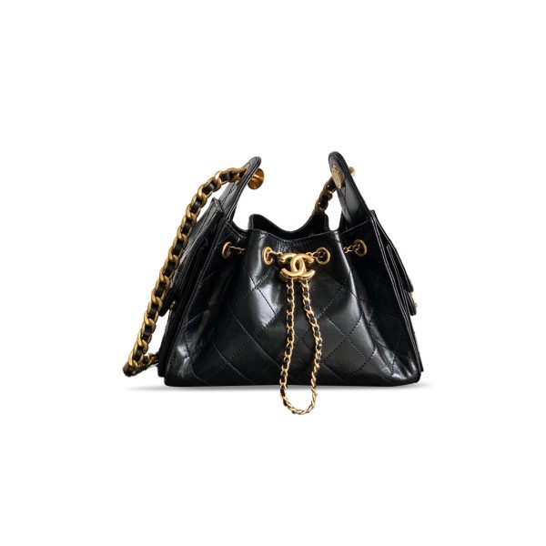 CHANEL 25 MINI HOBO BAG OIL WAX CALFSKIN AS5631 06 (22*20*12.5cm)