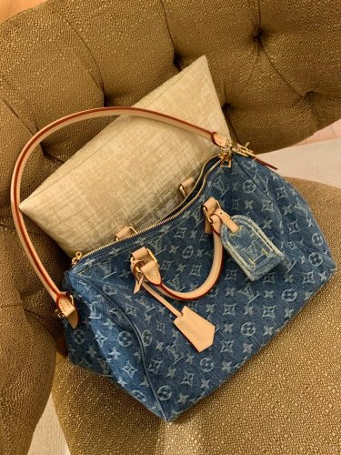 LOUIS VUITTON DENIM SPEEDY SOFT 30 M14430 (30*21*17cm) photo review