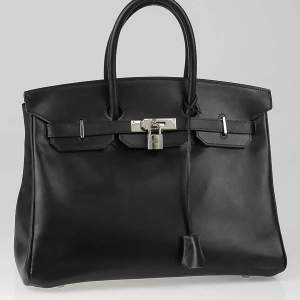 Herm¨¨s Birkin 35 Black Box Palladium Hardware