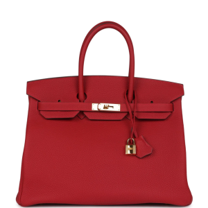 Herm¨¨s Birkin 35 Rouge Togo Gold Hardware