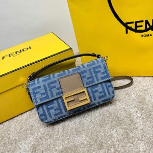 Fendi Mini Baguette Denim 20x13x5cm