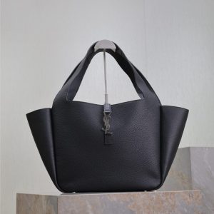 Alternative view of YSL LE 5 ¨¤ 7 BEA in grained leather 50¡Á28¡Á18cm #3