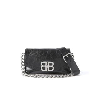Balenciaga BB Soft Small Flap Leather Shoulder Bag 748598