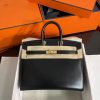 Herm¨¨s Birkin 25 Noir Box Gold Hardware