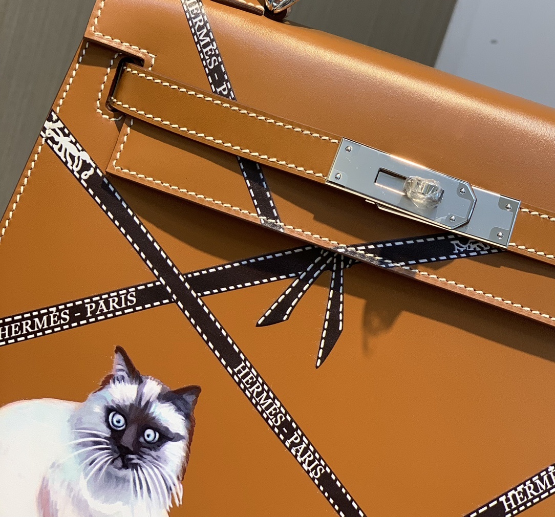 Herm¨¨s Kelly Sellier 28 Gold Box Leather Gold Hardware - Image 8